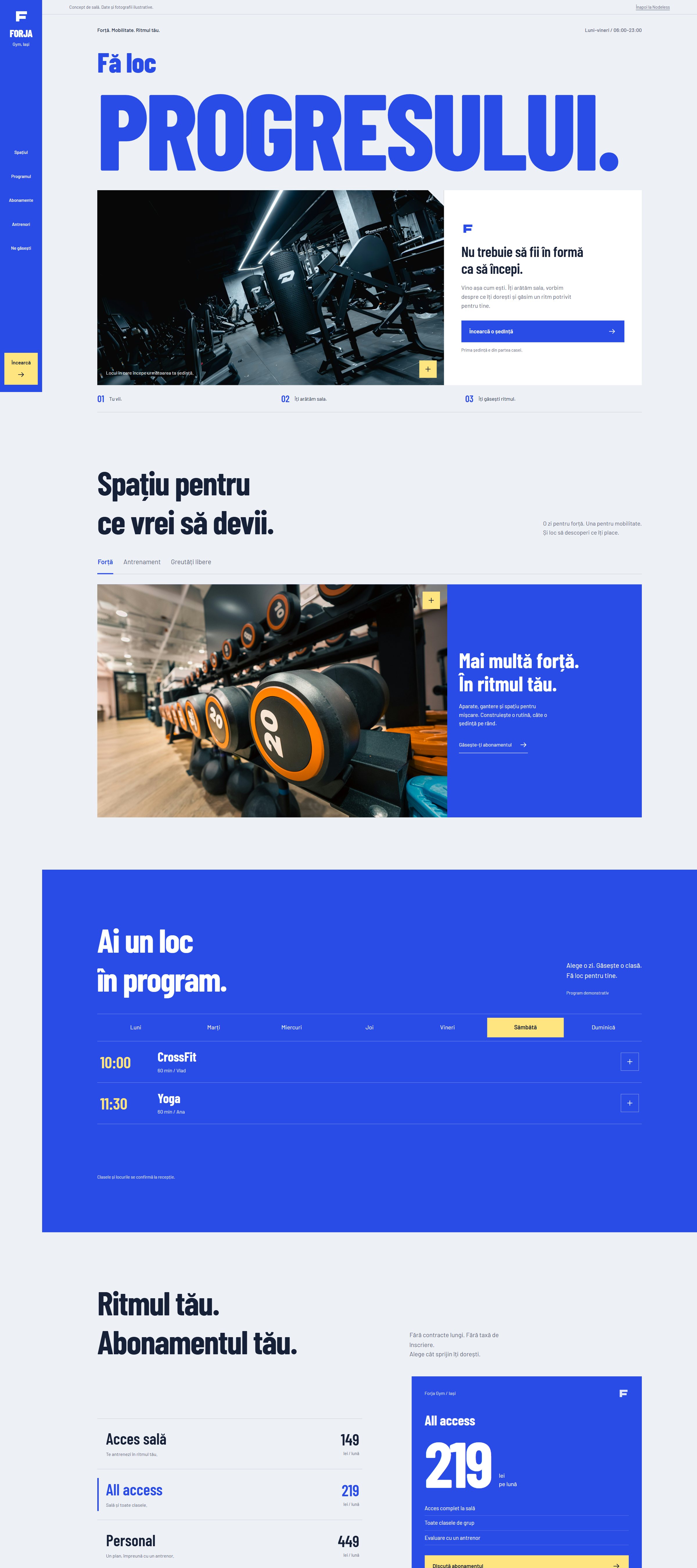 Forja Gym pe desktop