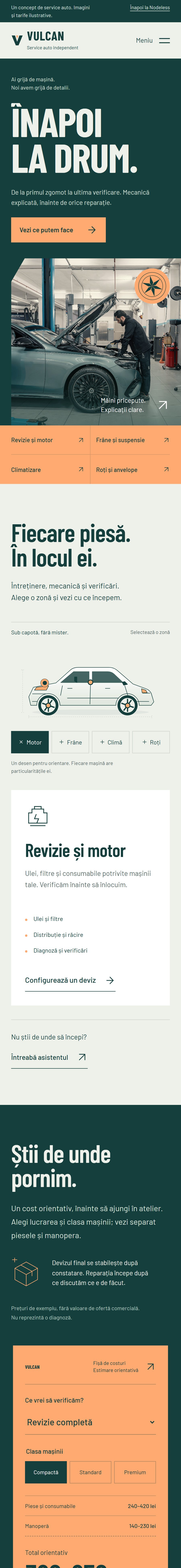 Service Vulcan pe telefon